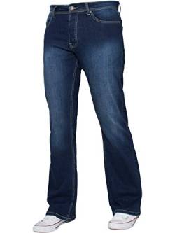 Enzo Herren-Jeans, Bootcut, weites Bein, Stretch, Glocke, ausgestellt, Denim-Hose, alle Taillengrößen, Mid-Stonewash, Bundweite: 91 cm, beinlänge: 76 cm (36 W / 30 L) von Enzo