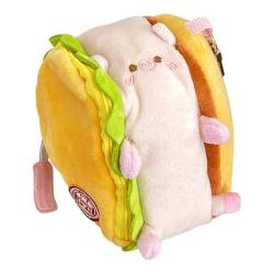 Eoixuqba Kleine Kleingeldtasche mit Cartoon-Motiv, Hog Sandwich-Geldbörse,Niedliche Kleingeldtasche im Schweine-Sandwich-Design | Dekorativer Organizer, vielseitige von Eoixuqba