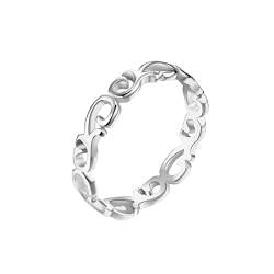 Epinki Verlobungsringe 3.6MM, Silber Damenringen Keltisch Knot Edelstahl Ringe Frauen, Größe 49 (15.6) von Epinki