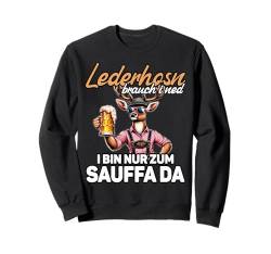 Lederhosn Brauch I Ned Sauffa Oktoberfest Herren Trachten Sweatshirt von Ersatz Lederhose Spruch Herren Bier Trachtenshirt