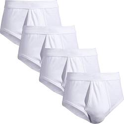 Erwin Müller Herren-Slip 4er-Pack Feinripp weiß Größe 5 von Erwin Müller