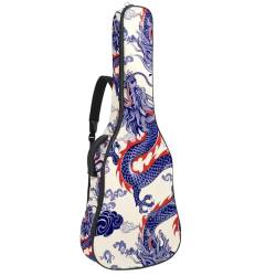 Eslifey Tasche für Akustikgitarre, Motiv: Französische Bulldogge, verstellbarer Schultergurt, Gitarrenkoffer, Gigbag 101,6 cm, 104,7 cm, 106,7 cm, Farbe 2, 42.9x16.9x4.7 in von Eslifey