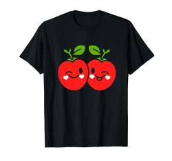 Kleine lustige Tomaten Minimalistische einfache Tomate T-Shirt von Essen Gemüse einfacher Humor Lustige Tomate
