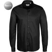 ETERNA Herren Hemd schwarz Jersey von Eterna