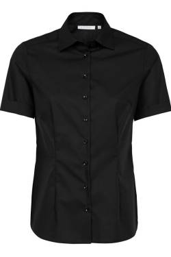 ETERNA Modern Classic Bluse schwarz, Einfarbig von Eterna