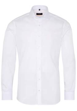 Langarm Business Hemd Slim Fit, Weiß 46 von Eterna