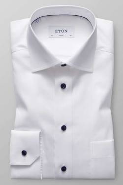 ETON Classic Fit Hemd weiss, Einfarbig von Eton