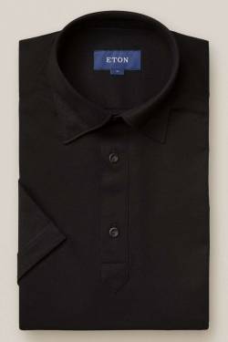 ETON Slim Fit Poloshirt Kurzarm schwarz von Eton