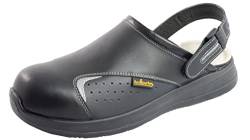 EuroRoutier Basic 2.0 Black Leder, Schuhe, Sicherheitsclogs, CE-Zertifizierung: EN ISO 20345: 2011 SB A-E-FO-SRA (numeric_47) von EuroRoutier