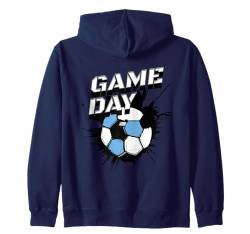 Fußball Fußball Herren Geschenk Shirt Splatter Hellblau Kapuzenjacke von European Football National Soccer Fan Gift Shop