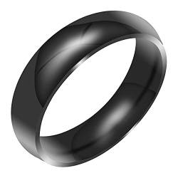 Everstone Damen-Ring Titan, Herren-Ring Titan, Freundschaftsringe, Hochzeitsringe, Eheringe, Schwarz, Breite Sz60.5 von Everstone