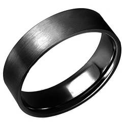 Everstone Damenring Titan, Herrenring Titan, Freundschaftsringe, Trauringe, Eheringe, Schwarz Breite Sz72 von Everstone