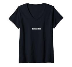 Damen DISSUADES Englisches Wort Bekleidung T-Shirt mit V-Ausschnitt von Every Work Apparel