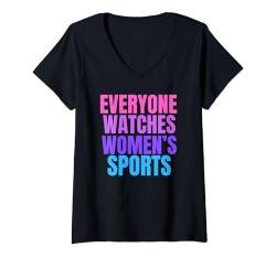 Damen Everyonw Watches Damen Sport Sportshirt Damen Sport Shirt T-Shirt mit V-Ausschnitt von Everyone And Anyoen Watches Women's Sports