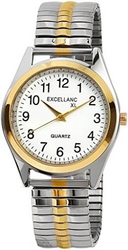 Excellanc Herren-Uhr mit Metallzugband Comfort Fit Analog Quarz 2700013 von Excellanc