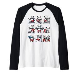 Panda Fitness Collection Gym Workout Gewichtheben Sport Raglan von Exercise with Panda