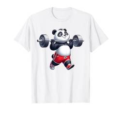 Panda Gewichtheber-Trainer Gym Fitness Workout Training T-Shirt von Exercise with Panda