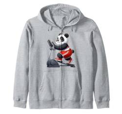 Panda auf Ellipsentrainer Gym Fitness Workout Training Kapuzenjacke von Exercise with Panda