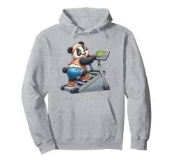 Panda auf Treppensteigern Gym Fitness Workout Training Sport Pullover Hoodie von Exercise with Panda