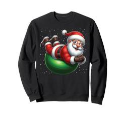 Santa Claus Gymnastikball Fitness Workout Weihnachten Schnee Sweatshirt von Exercise with Santa