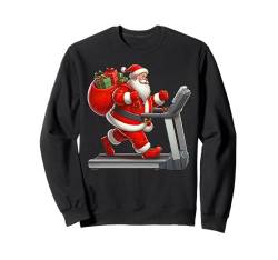 Weihnachtsmann auf Laufband, Fitnessstudio, Fitness, Workout, Weihnachten, Weihnachten Sweatshirt von Exercise with Santa