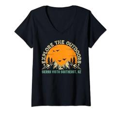 Damen Sierra Vista Southeast, Arizona — Erkunden Sie die Natur T-Shirt mit V-Ausschnitt von Explore The Outdoors Vintage Sunsets