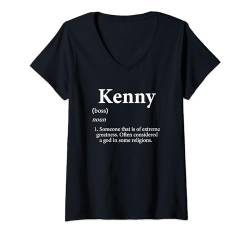 Damen Kenny God Meme Definition Lustiger Name Geburtstag Ken Pride T-Shirt mit V-Ausschnitt von Extreme Greatness