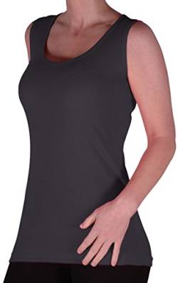 EyeCatch TM - Uma Frauen Ribbed Cami Top Damen Plus Größe Lange Camisole Vest Größen Schwarz Gr. 44 von Eye Catch