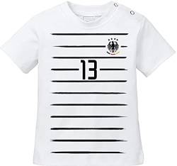 EZYshirt® WM & EM Deutschland Shirt | WM & EM Trikot | Wunschname und Nummer T-Shirt Baby Bio Baumwolle von Ezyshirt