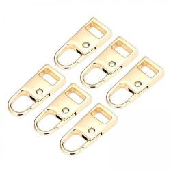 F Fityle 3x6 Stücke Metall Abnehmbare Reißverschluss Tags Reparatur Pull Tabs für Kleidung Golden S, 3 STK. von F Fityle