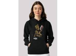 Kapuzenpullover F4NT4STIC "Marvel Guardians Of The Galaxy Vol2 Groot Tape" Gr. S, schwarz Damen Pullover Premium Qualität von F4NT4STIC