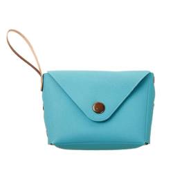 FACAILUO Münzbörse PU-Leder Münztasche Kleingeld Geldbörse Schlüsseltasche Kleine Aufbewahrungstasche Clutch Geldbörse Geschenk für Kinder Frauen Mädchen, Tiefes Blau, 4x6.5x8cm von FACAILUO