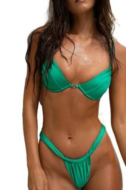 FAE House - Sheridan Bikinioberteil - Caribbean - Luxuriöses Damen-Bikinioberteil - Smaragdgrün - 100 % nachhaltiger Stoff - Kaltes Handwaschen - Größe S von FAE