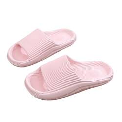 FAJNUZI2024 Badeschuhe Weiche Hausschuhe for das Sommerhaus for Männer und Frauen, rutschfeste EVA-Duschschuhe for das Badezimmer im Innenbereich Badelatschen(Pink,36-37) von FAJNUZI2024