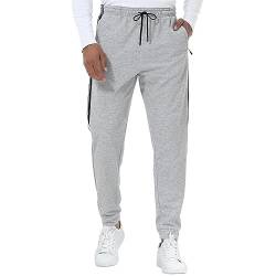 FALARY Trainingshose Herren Graue Sporthose Herren Lang XL Freizeithose Running Jogginghose Sport Jogging Sweathose Beine Männer Jogger Track Grau von FALARY