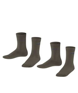 ESPRIT Unisex Kinder Socken Foot Logo 2-Pack K SO Baumwolle einfarbig 2 Paar, Grün (Thymian 7821), 27-30 von ESPRIT