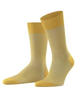 FALKE Herren Socken Fine Shadow M SO Baumwolle gemustert 1 Paar, Gelb (Hot Ray 1282), 39-40 von FALKE