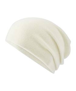 FALKE Unisex Beanie-Mütze Beanie U BE Kaschmir schnelltrocknend warm 1 Stück, Weiß (Off-White 2040), ONESIZE von FALKE