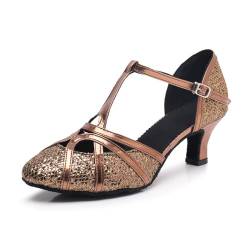 Glitzernde Tanzschuhe for Damen, geschlossene Zehenpartie, Pumps for Hochzeiten, Abendpartys(B,37 EU) von FARZAH