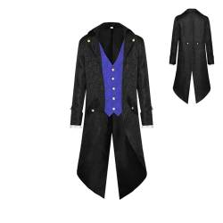 FASSME Herren Steampunk Jacke,Viktorianische Jacke Herren, Frack Steampunk Jacke Gehrock, Renaissance mittelalterlicher gotischer, Cosplay-Kostüm für Männer und Teenager von FASSME