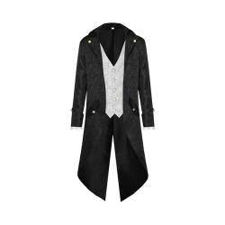 FASSME Viktorianischer Mantel Herren,Gothic Jacke Herren,Gehrock Steampunk Jacke | Renaissance mittelalterlicher gotischer, Cosplay-Kostüm für Männer und Teenager von FASSME