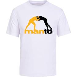 Manto Brazilian Jiu Jitsu Martial Art T-Shirt Printed Tee Graphic Top for Men White Shirt XXL von FAseINEE