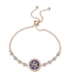 FEELMEM Mazel Tov Schmuck für Mädchen, Fledermaus Mitzvah, Schieberarmband, jüdisches Party-Geschenk, bald für Erwachsene, Mazel Tov Geschenk für Mädchen, middle, Kupfer von FEELMEM