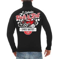 Herren Jacke Sweatjacke Spass kostet 8 Zylinder Rockn Roll rockabilly hot rod von FELDWEGHEIZER