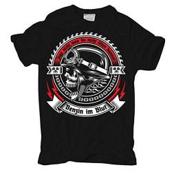 Männer Herren T-Shirt Benzin im Blut Motorrad bikes Biker rocker mc oldschool Größe S - 5XL von FELDWEGHEIZER