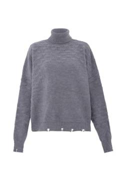 FENIA Damen Sweater, HELLGRAU Melange, M/L von FENIA