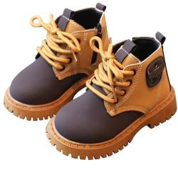 FEOYA Jungen Mädchen Kurze Stiefel Wasserdicht Stiefeletten Rutschfeste Kinderstiefel mit Reißverschluss Baby Frühling Herbst Schulstiefel Komfortabel Mode Boots 21 EU von FEOYA