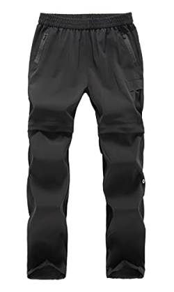 FEOYA Outdoor Hosen für Jungen Abnehmbare Hosebeine Trekkinghose Unisex Jugend Schnelltrocknend Atmungsaktiv von FEOYA