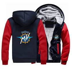 Herren Hoodie Sweatshirt - MV Agusta Druck Sportswear Dicker Fleece Warm Kapuzenpullover Winter Kapuzenjacke Reißverschluss Jacke Active Coat(Style-3,L) von FEegar