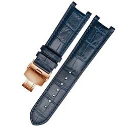 FFHDJL Echtes Leder Armband für GC 22 * 13mm 20 * 11mm Kerbelband mit Haltekleidungsschmetterlingsschnalle Männer und Frauen Watch Gürtel(M,20-11mm) von FFHDJL